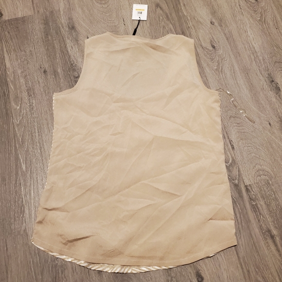 Calvin Klein Womens Top Sz Small Latte  Sequin Tank Dressy Glam Core - Picture 2 of 4